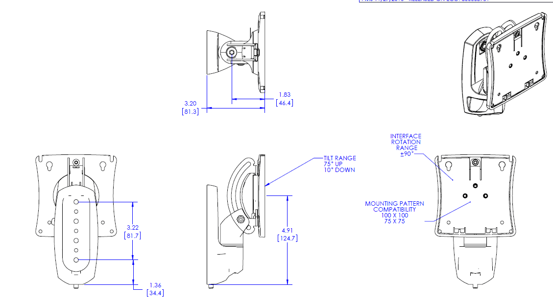 KW100 Wall Mount technical specs