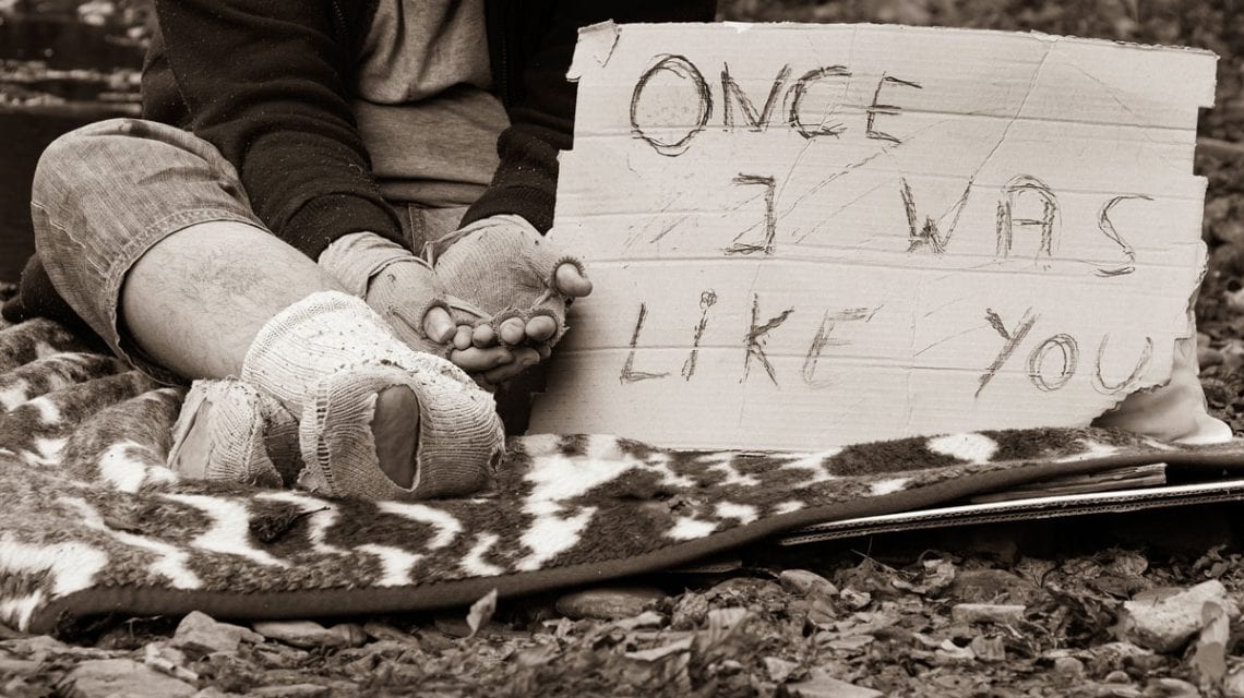 homeless man