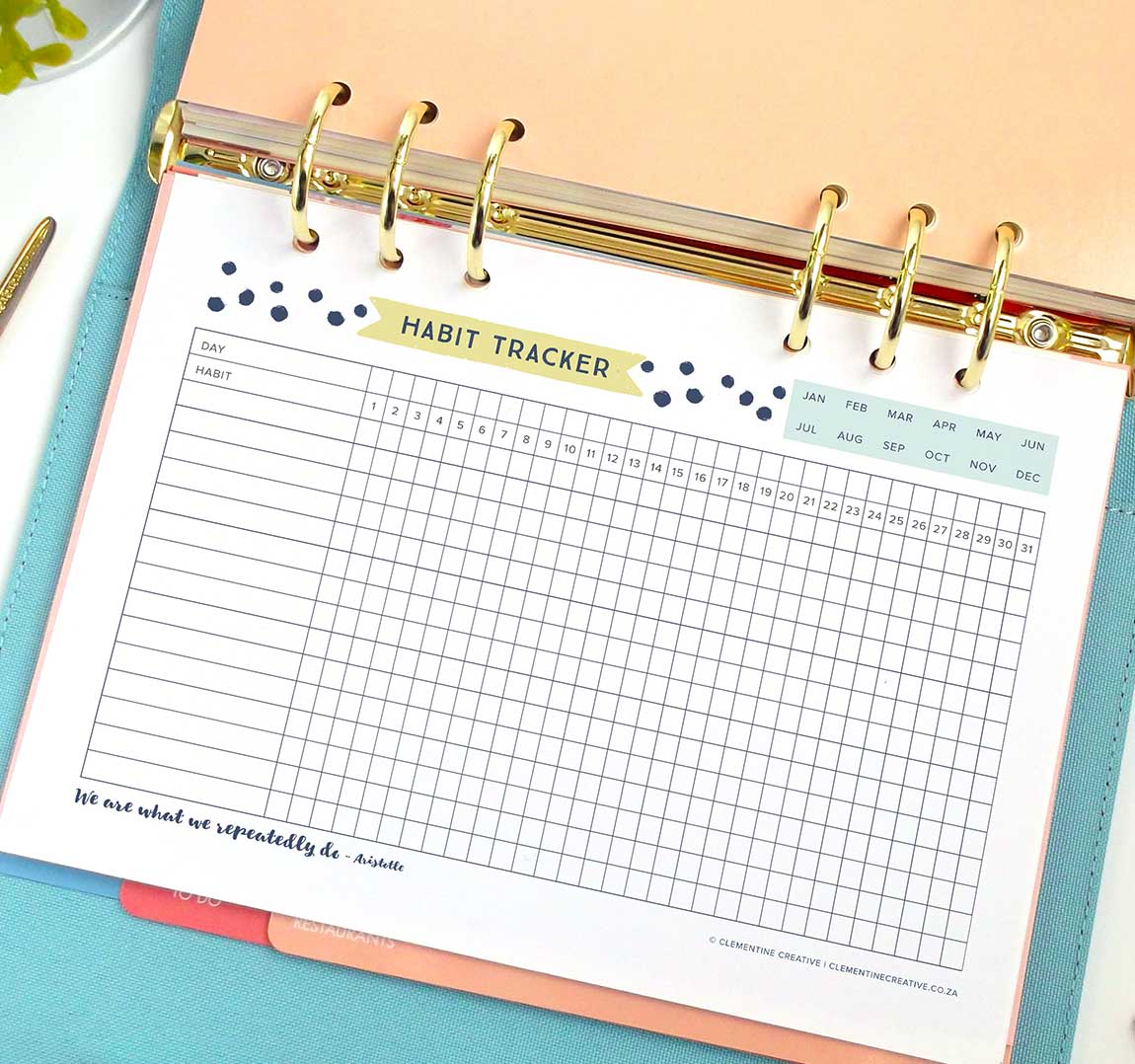 this free printable habit tracker will help you reach your goals