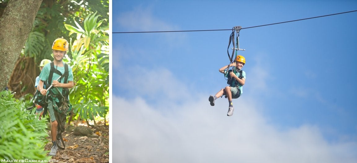 child zipline in Hawaii