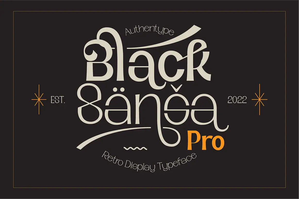 Black Sansa Pro - Retro display font