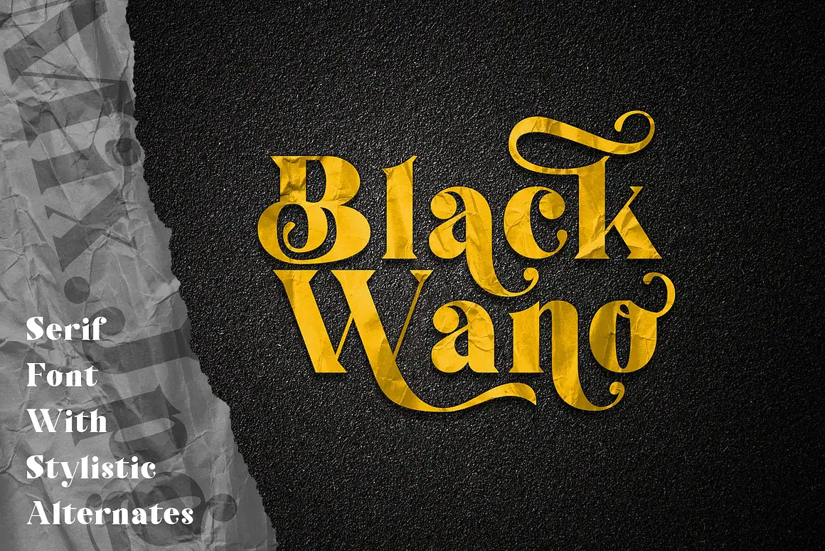 Black Wano – Retro Soft Serif