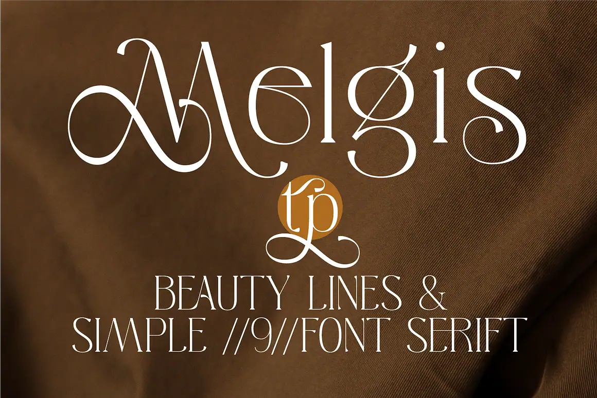 Download Melgis Tp, a premium beauty serif font by AuthenType. Perfect for logos, magazines, and branding.