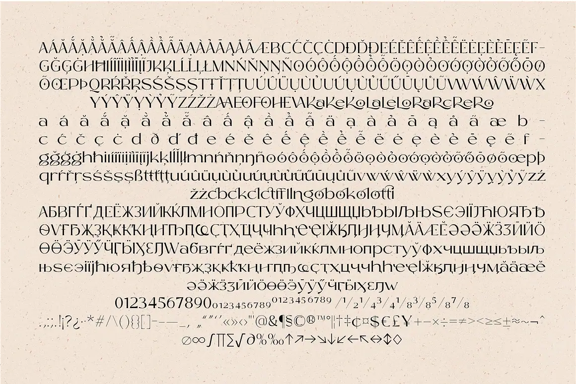 Leotaro brings Latin and Cyrillic Font to fulfill many functions of this Leotaro font.