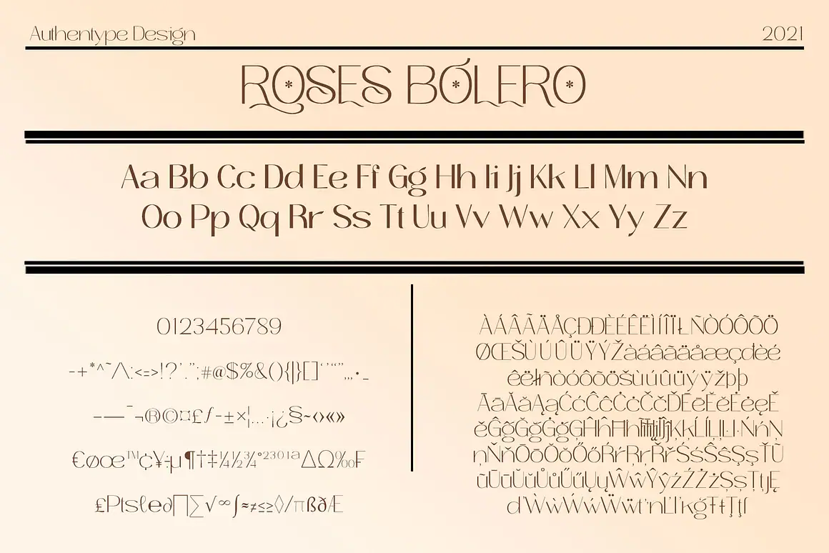 Roses Bolero is an elegant sans serif font