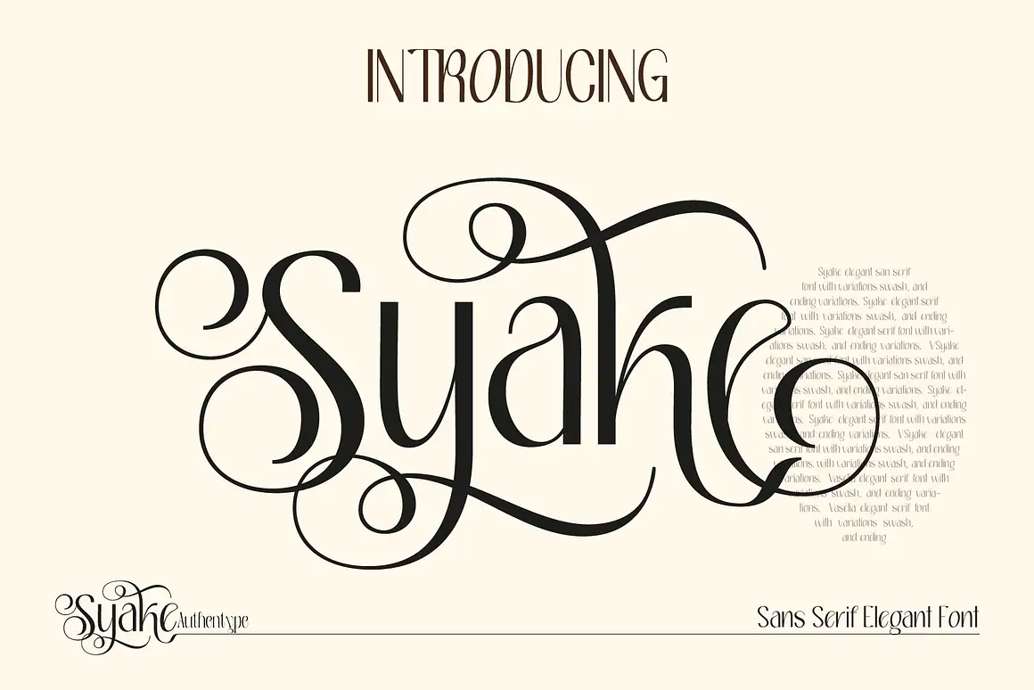 Syake is an beauty branding font