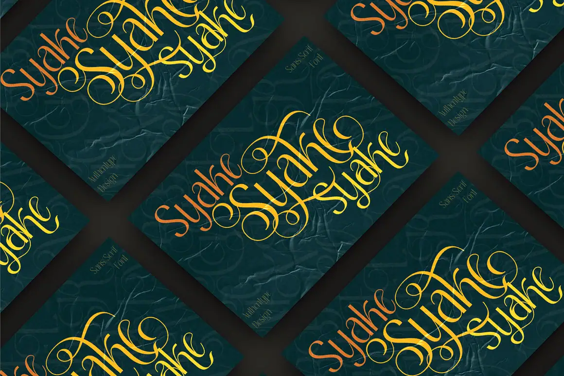 Syake is an beauty branding font