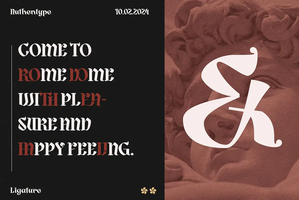Black Rose Gothic Font is a refined gothic serif font that seamlessly blends dark elegance with a vintage allure.