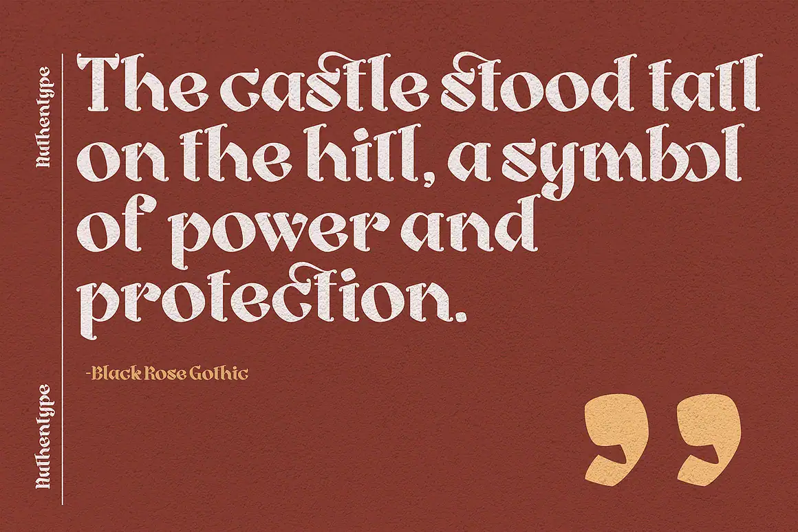 Black Rose Gothic Font is a refined gothic serif font that seamlessly blends dark elegance with a vintage allure.