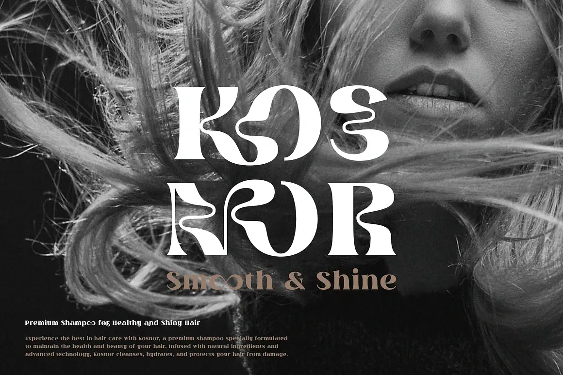 Brangkos A Wave Serif Typeface – Bold curves, organic flow — made for natural beauty brands.