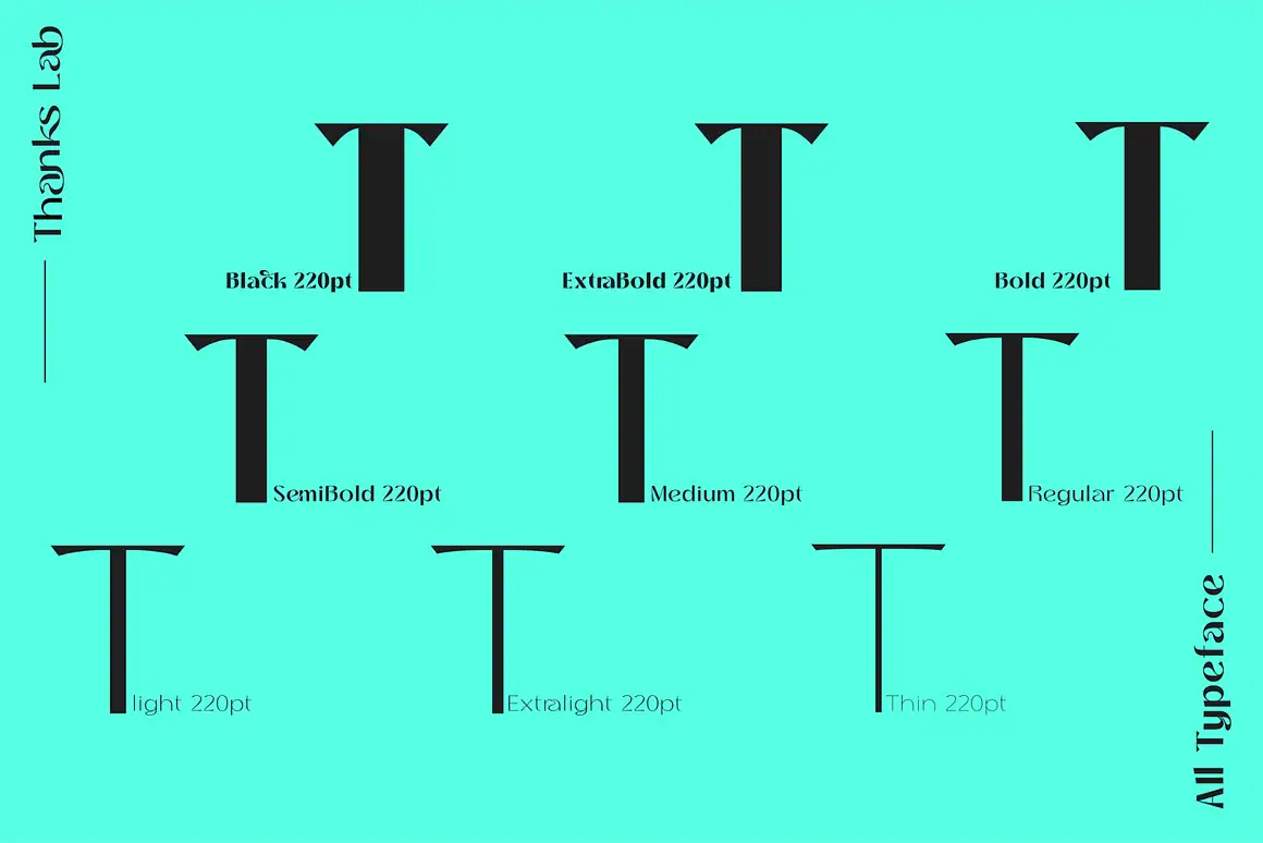 THANKS LAB is a premium futuristic soft font