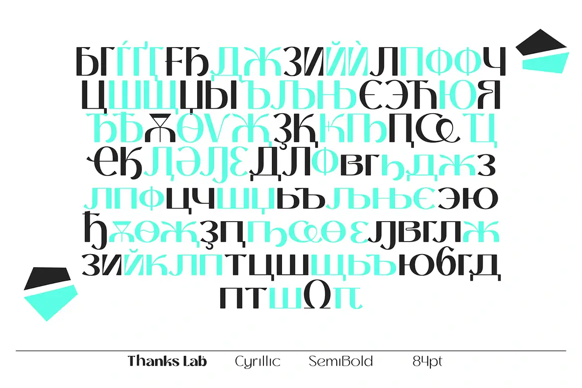 THANKS LAB is a premium futuristic soft font
