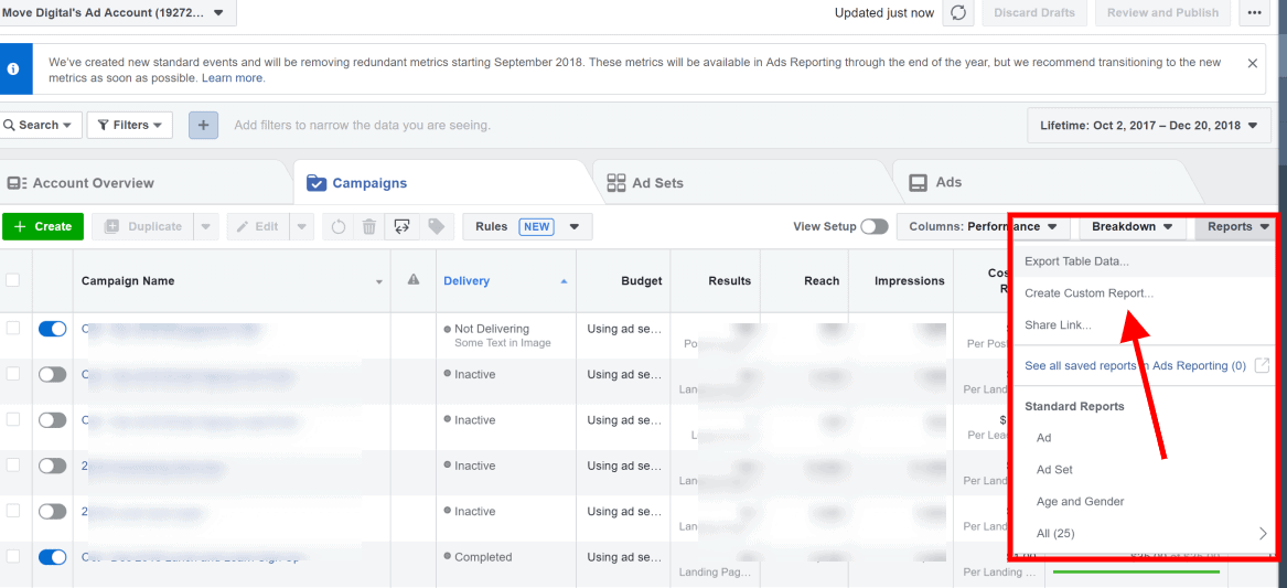 Creating Reports in Facebook Ads Manager | A Beginner's Guide