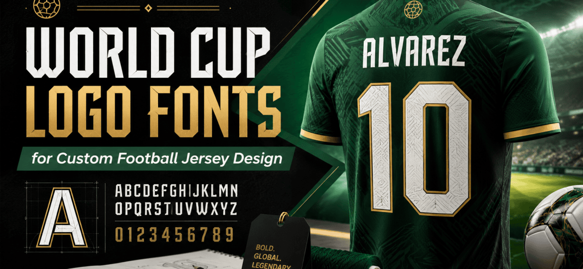 World Cup Logo Fonts for Custom Football Jersey Design