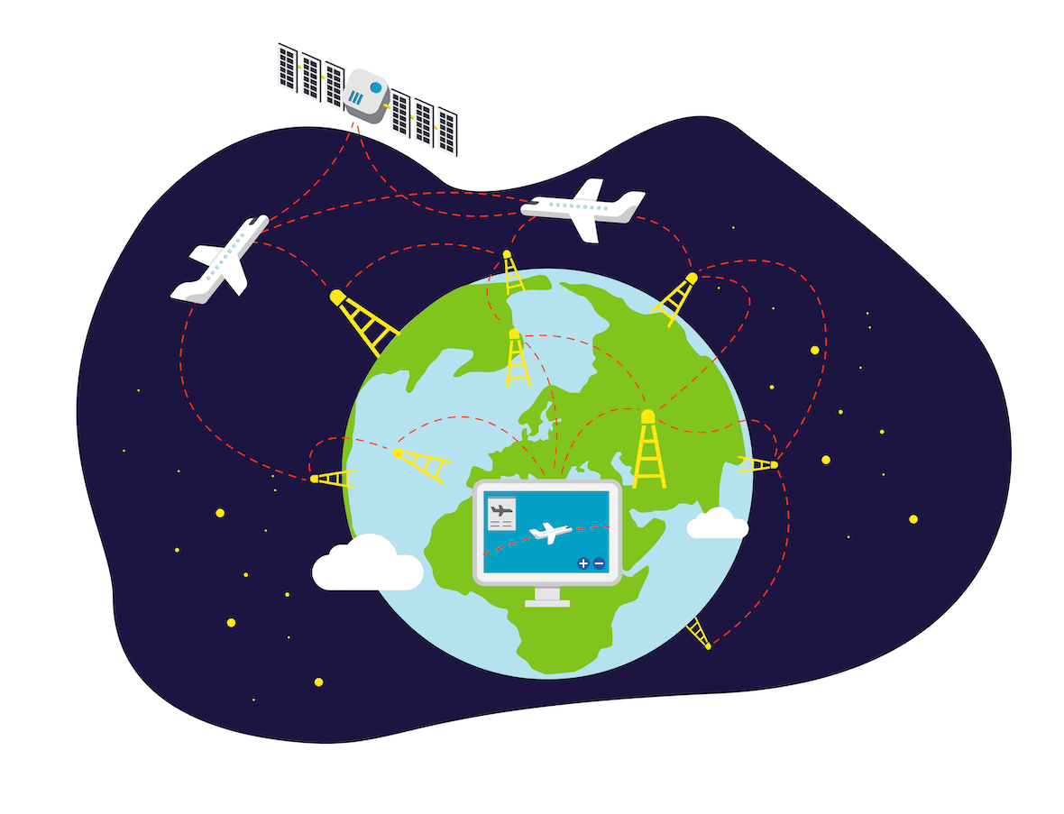 Flightradar24 - Illustration on how it works.