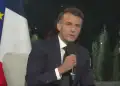 French President Emmanuel Macron speaks to FRANCE 24, RFI and TV5Monde at the close of the Africa Forward Summit.
(© FRANCE 24)