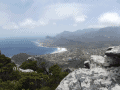 From the summit of Hangklip Peak, Pringle Bay village below