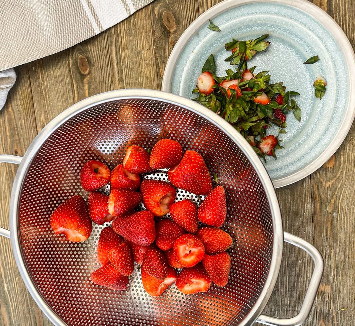 strawberries hulled