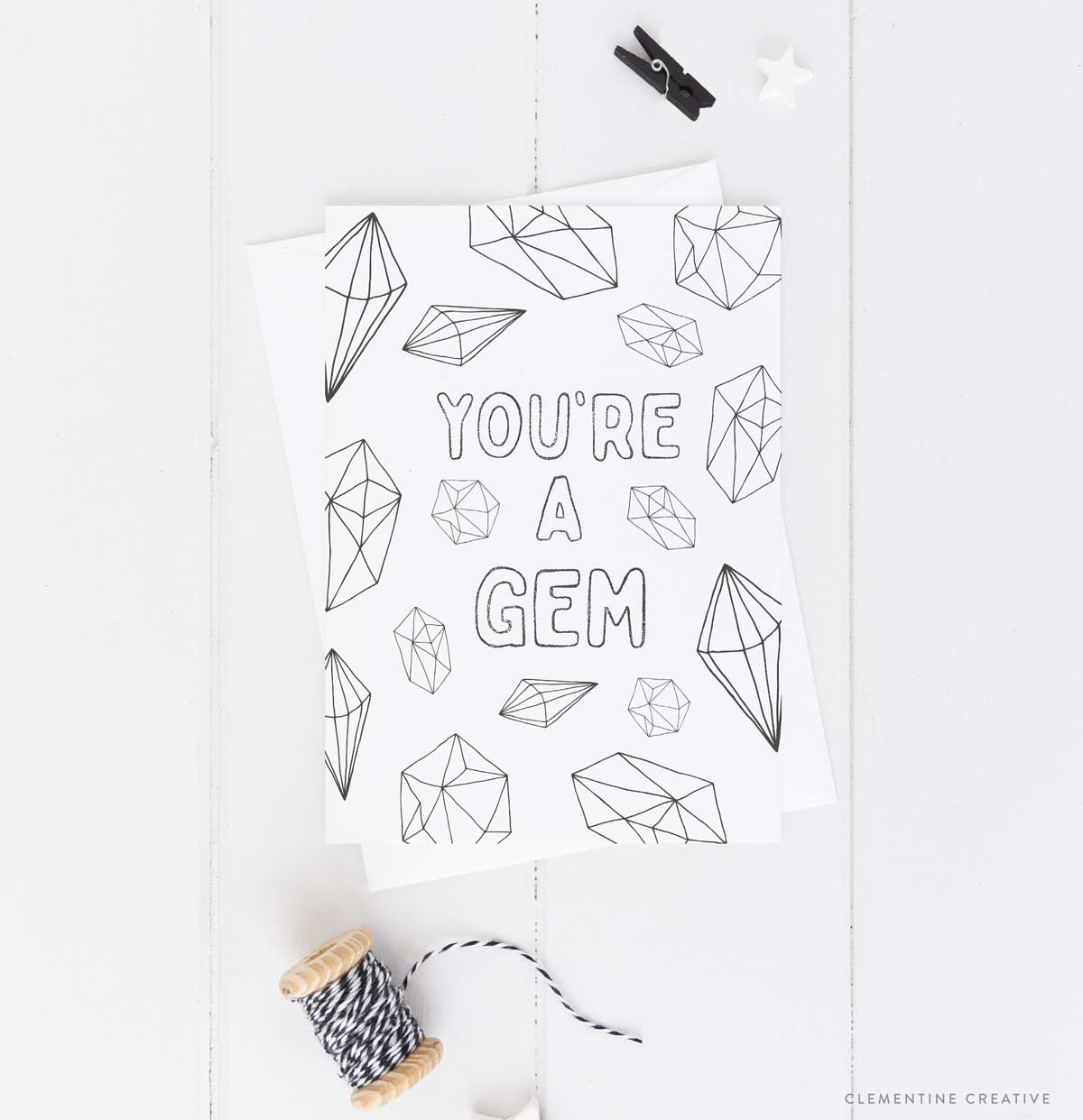 printable birthday card free colouring page clementine creative