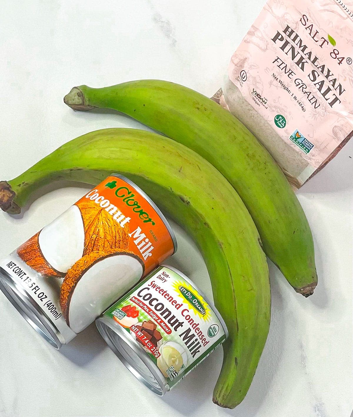 Plantain porridge ingredients