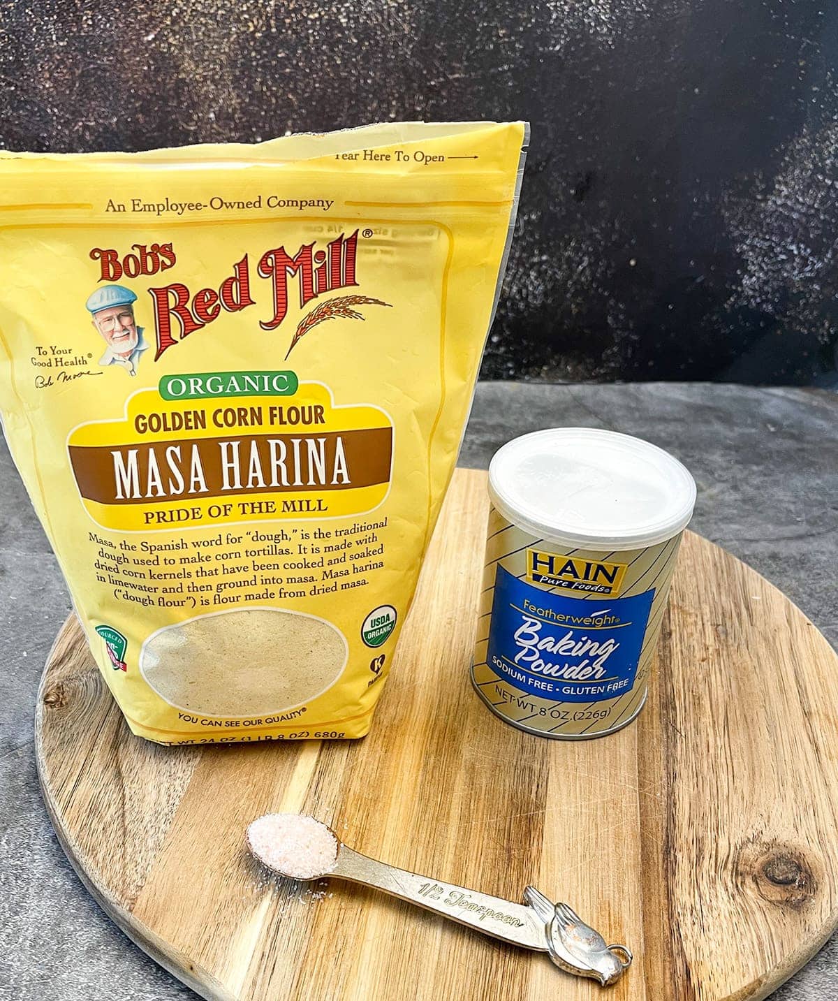 hot water cornbread ingredient, cornmeal, baking powder, salt
