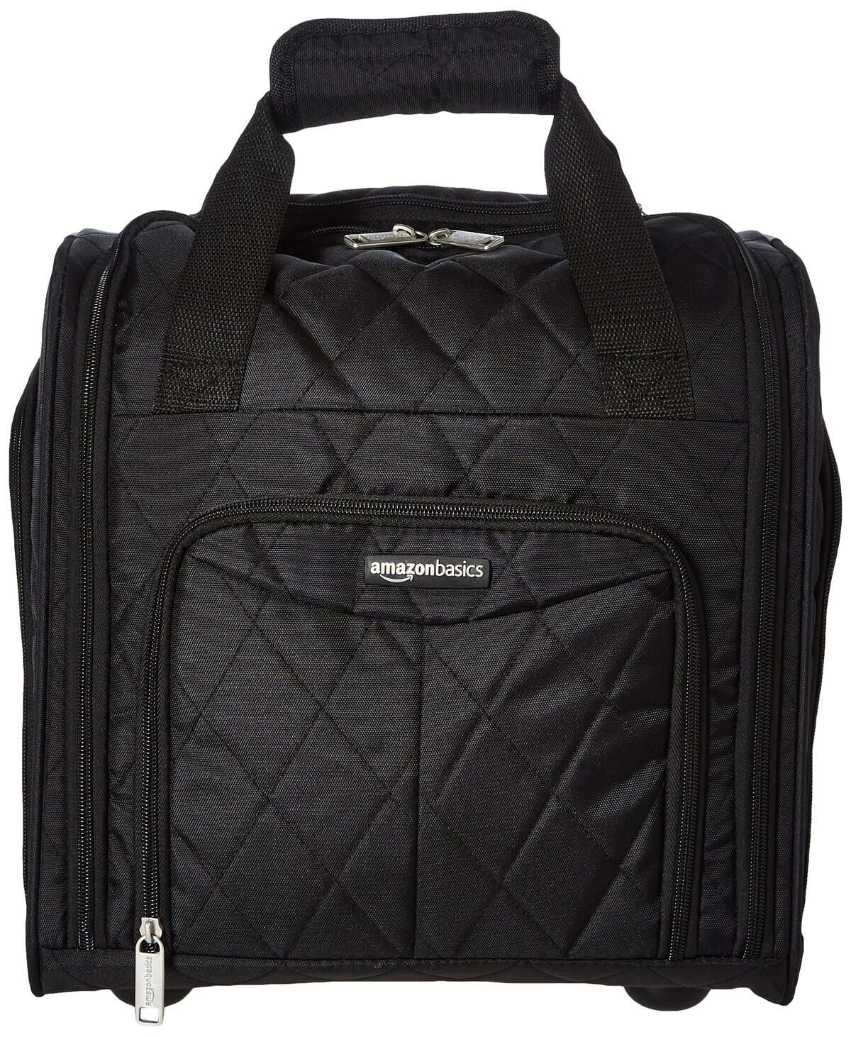 Amazon Basics Underseat Carry-On Rolling Travel Luggage Bag with Wheels, 14 Inches, Black