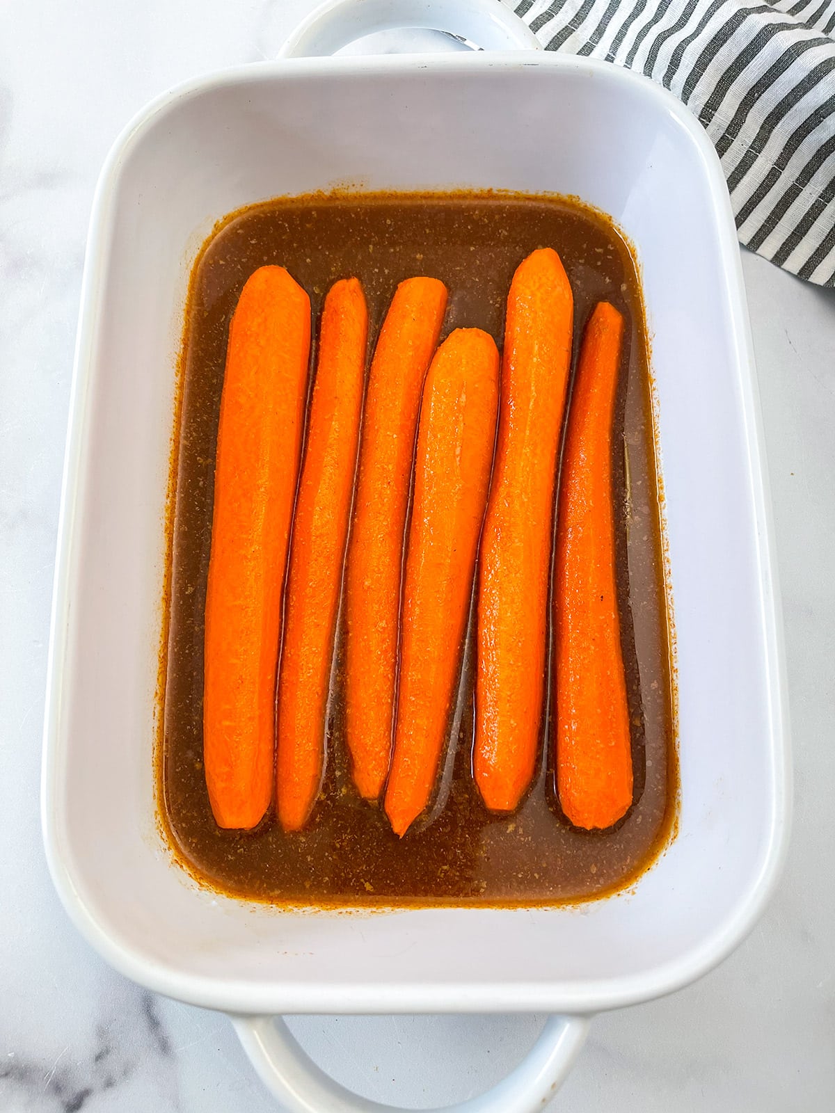 Carrot dog ingredients marinade