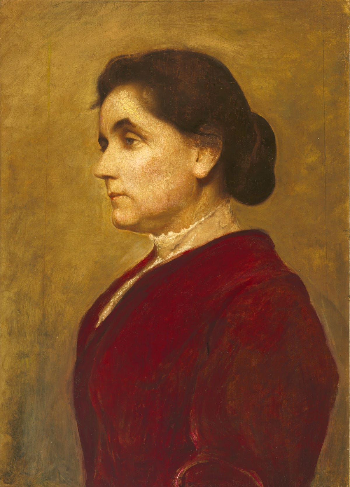 Jane Addams painted by George de Forest Brush, National Portrait Gallery, Smithsonian Institution.  Sourced from Wikimedia - listed as being in the public domain. 