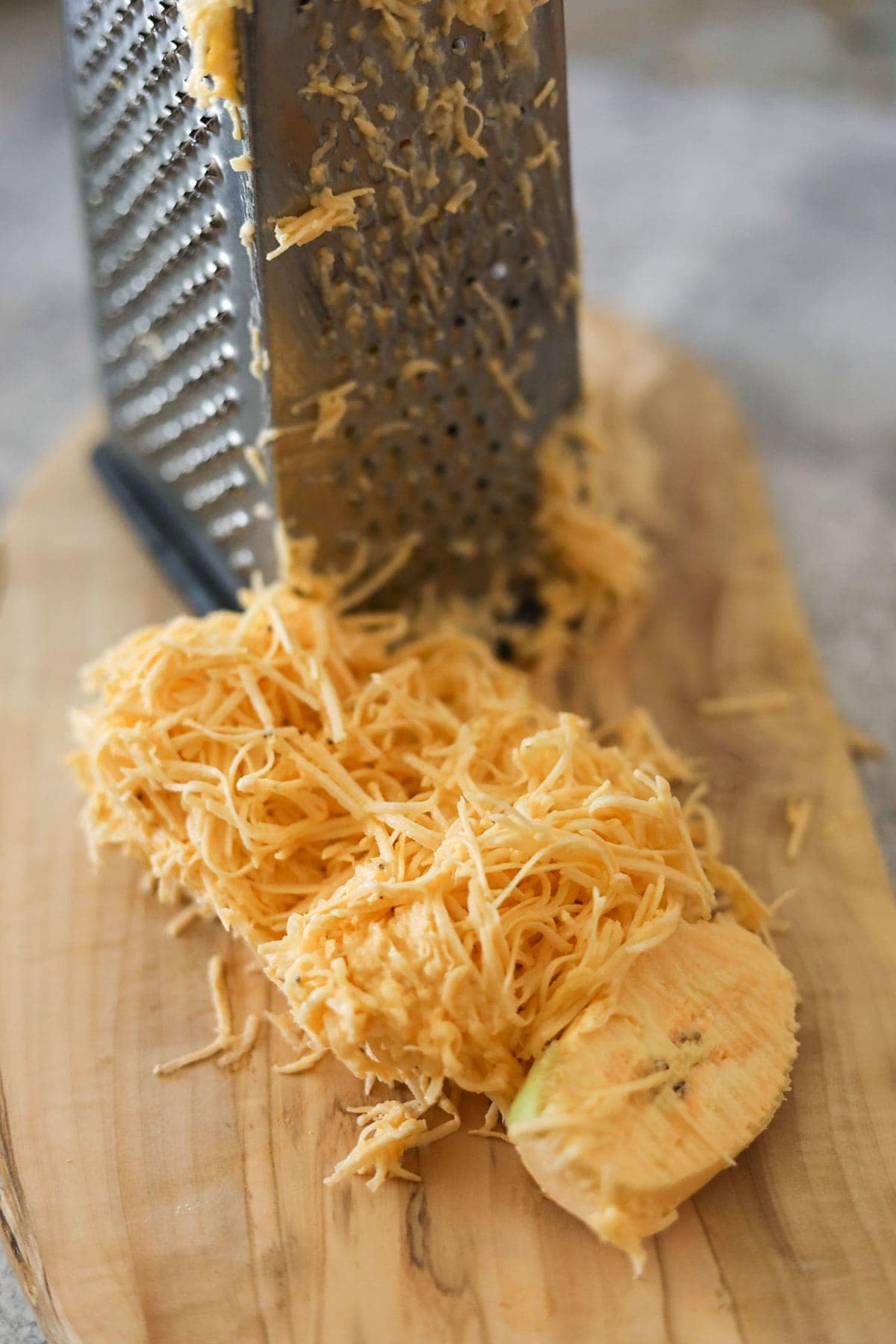 grated green plantain
