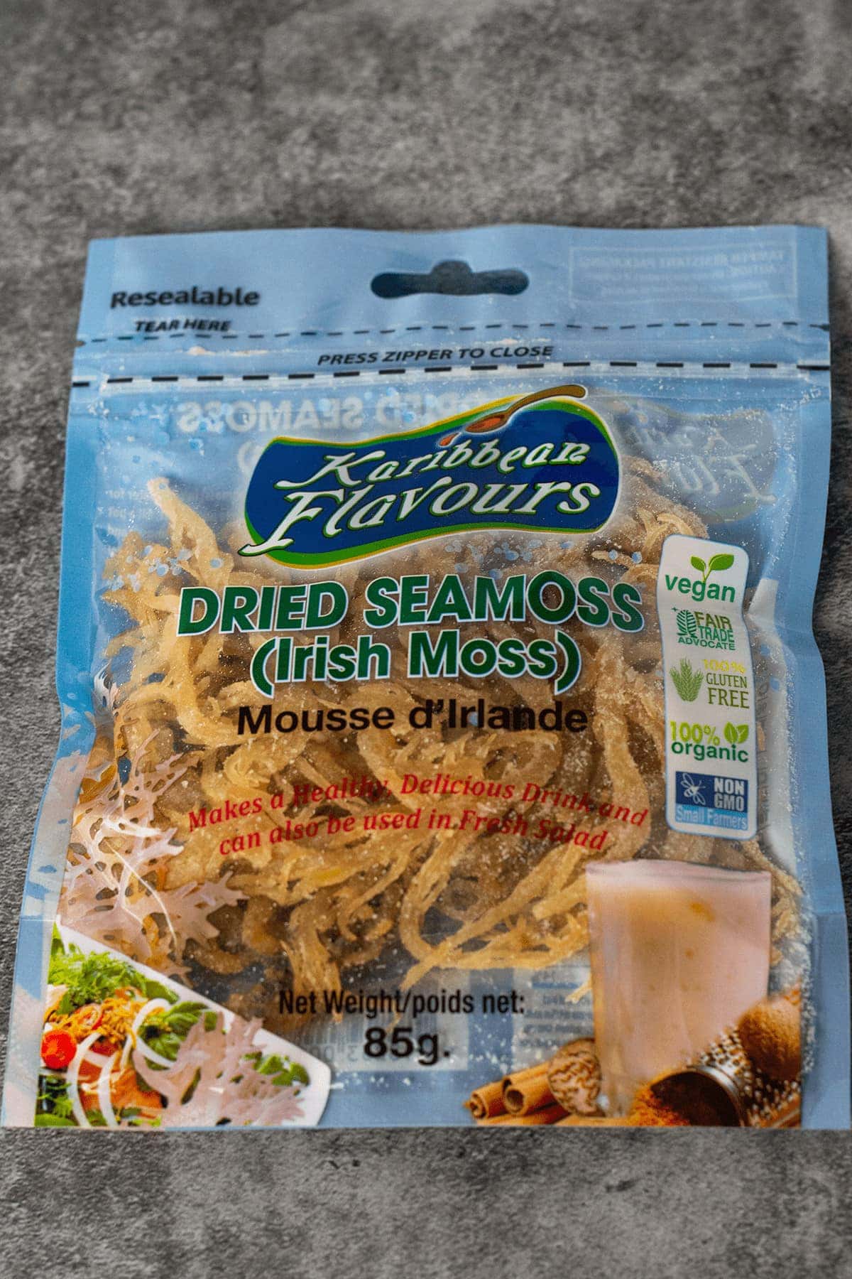 package of dried sea moss