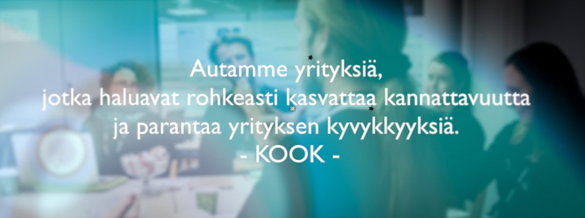 KOOK palveluita ja työpajoja yrityksille yrityksen ja tiimin kehittämiseksi. Löydä yrityksesi oma erottautumistekijä ja paranna myyntiäsi!