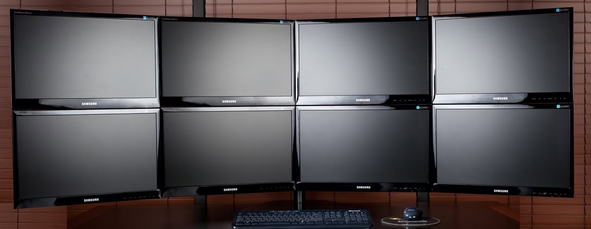QuadStation 8 Display Multiple Monitor Computer System