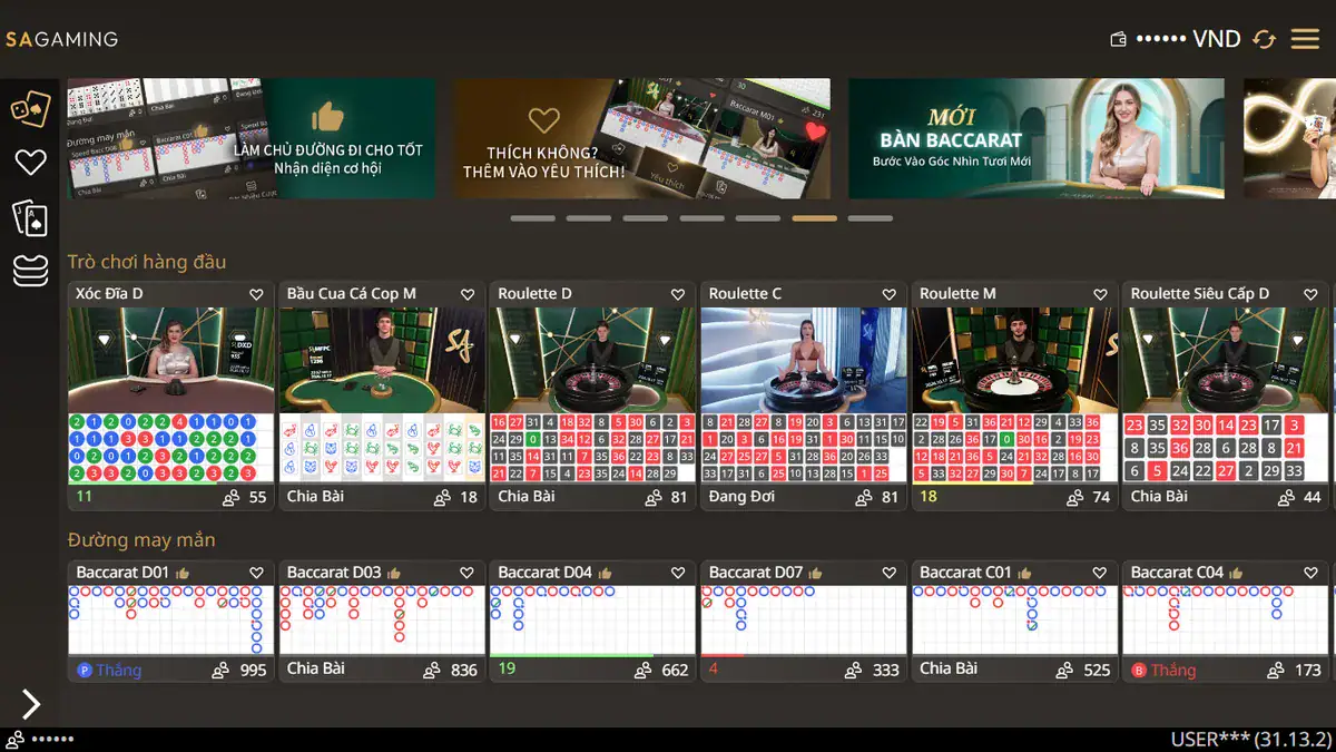 Bo88 Casino: 18 sảnh live, bàn nào hợp với ai và cách vào bàn từng bước 2 Sảnh SA Gaming trong Bo88 Casino với hàng Trò chơi hàng đầu gồm Xóc Đĩa D, Bầu Cua Cá Cop M, Roulette và hàng Đường may mắn Baccarat