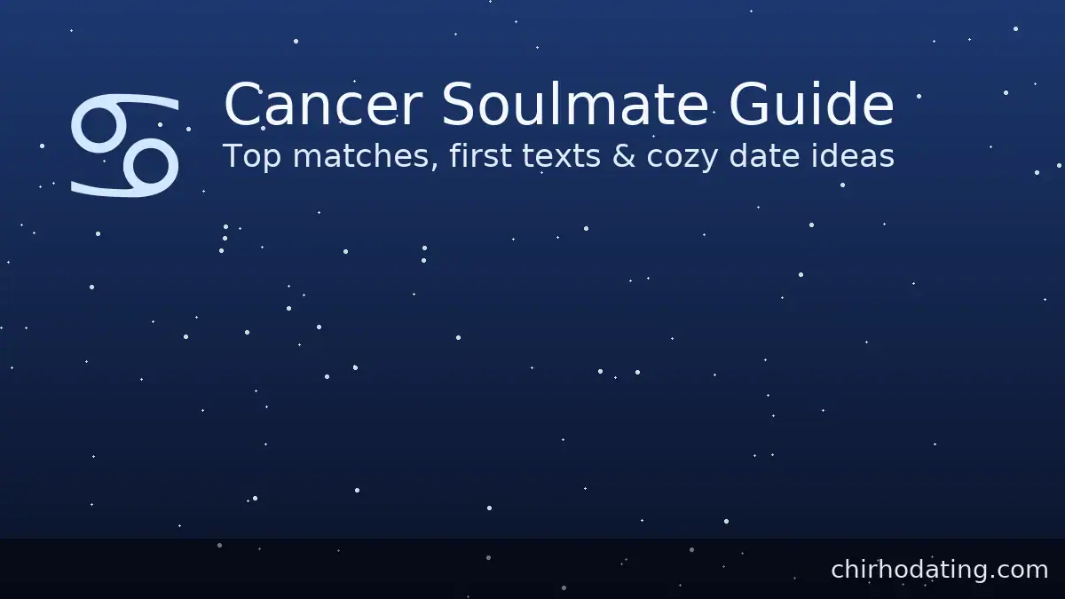 soulmate guide with top matches, first texts, and cozy date ideas.