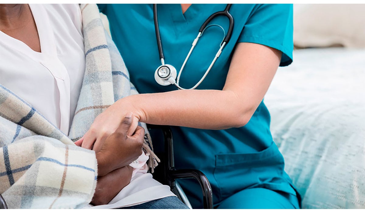 Senior Patient Hands Nurse Scrubs Gatewayextension