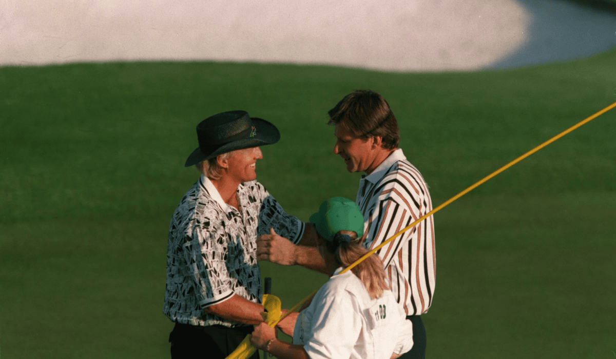 Greg Norman and Nick Faldo