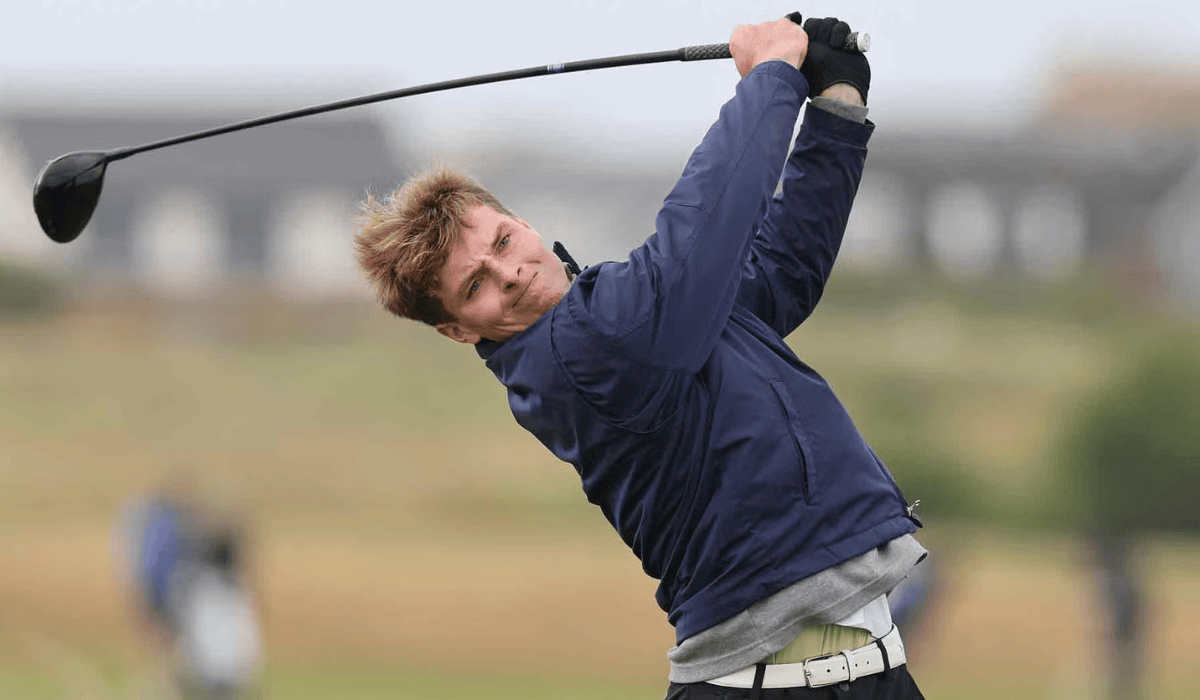Carol Preisinger Playing Golf in Wind