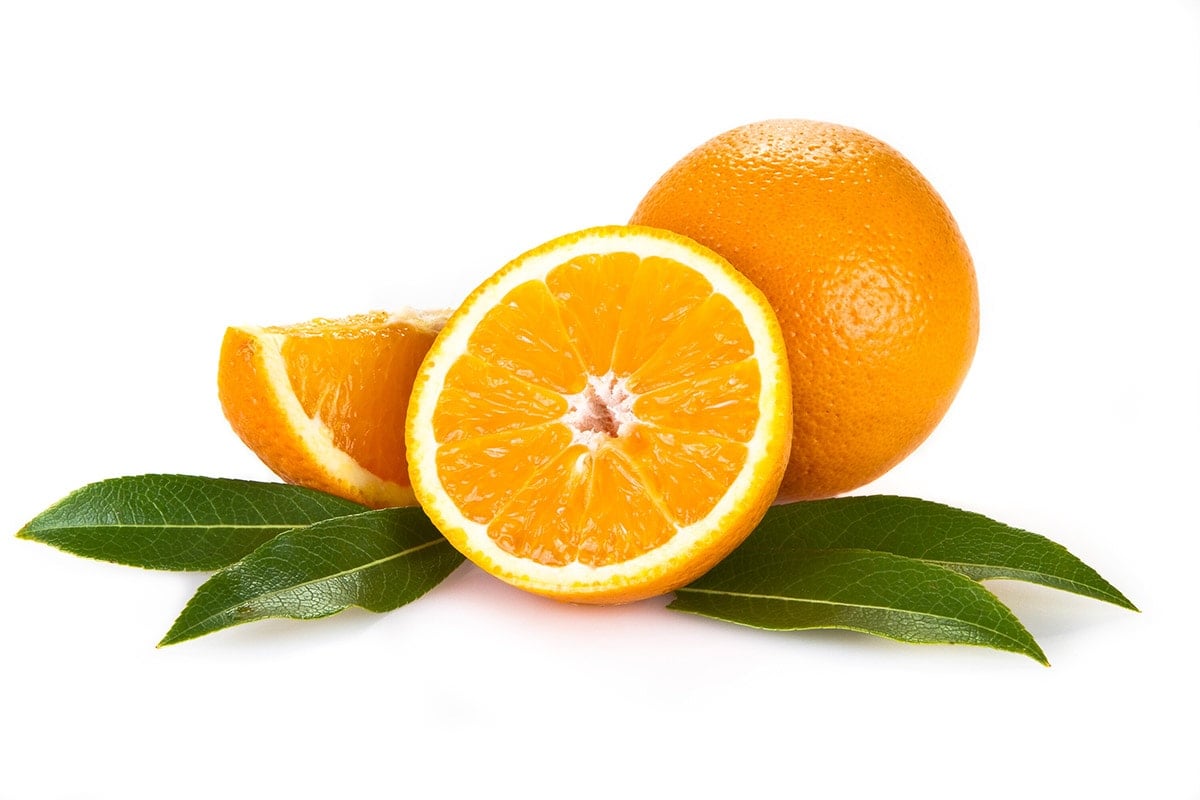 oranges isolated on white background