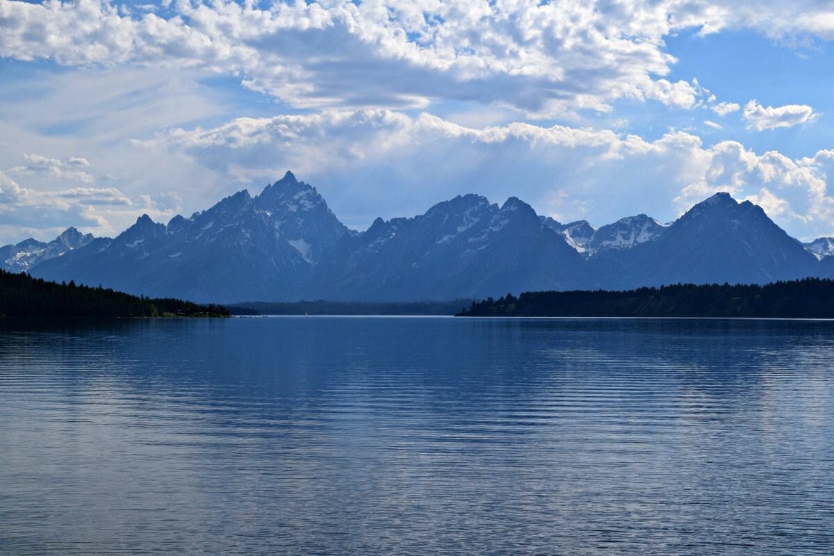 The Teton's reflecting off Jackson Lake