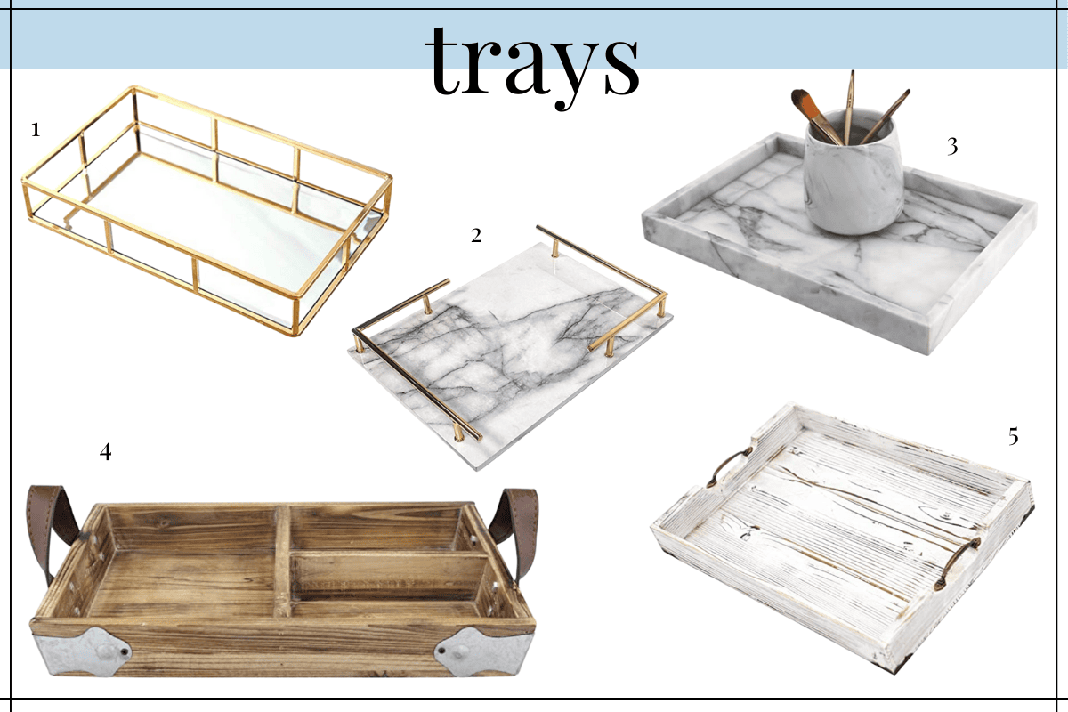bathroom counter organization hacks with trays