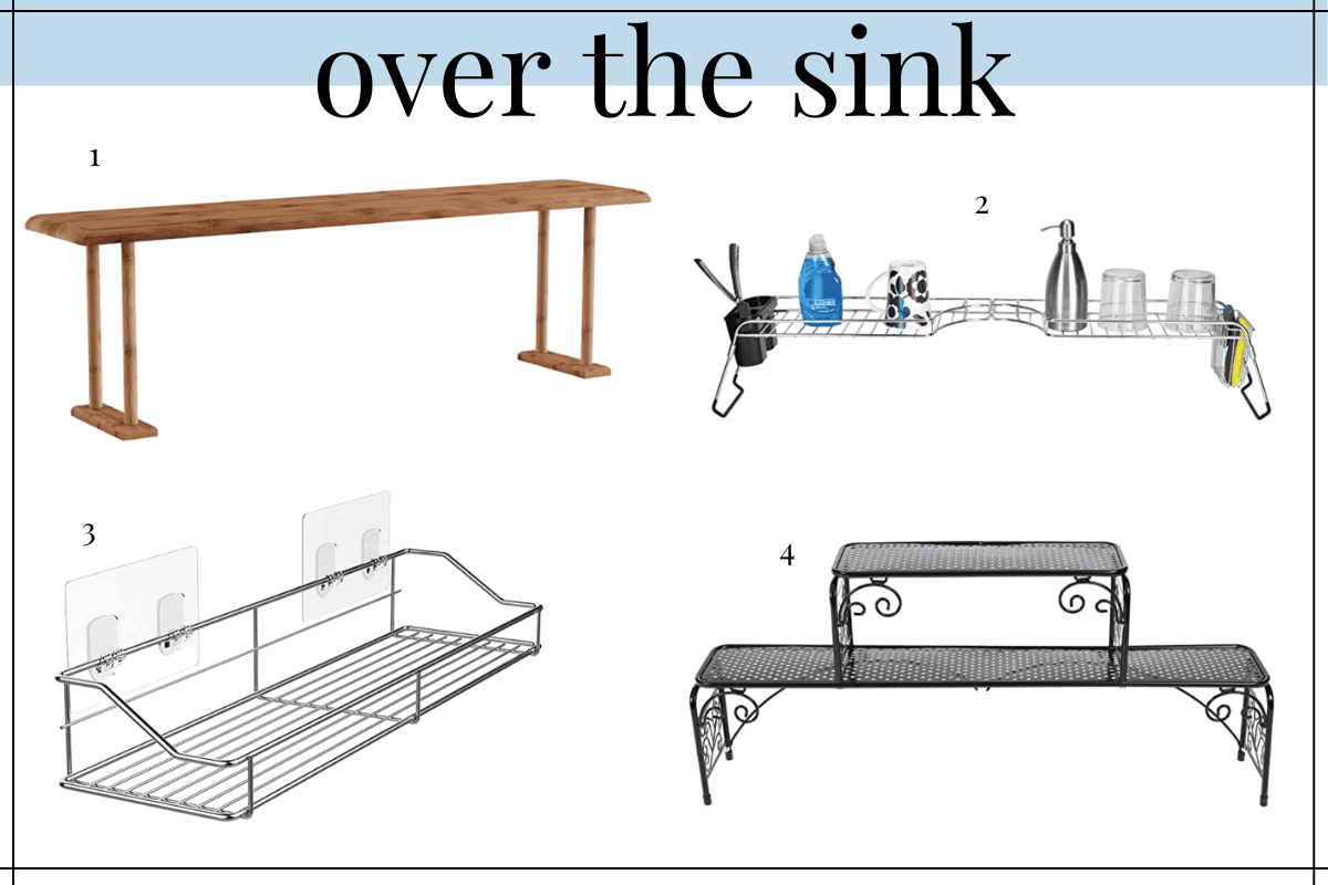 over the sink bathroom counter organization