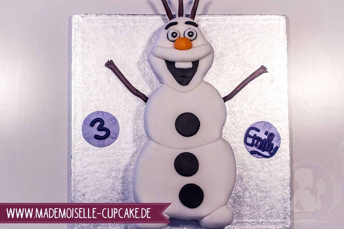 Disneys Eiskönigin Schneemann Olaf Torte Fondant Kuchen Cake Motivtorte Frozen Mademoiselle Cupcake