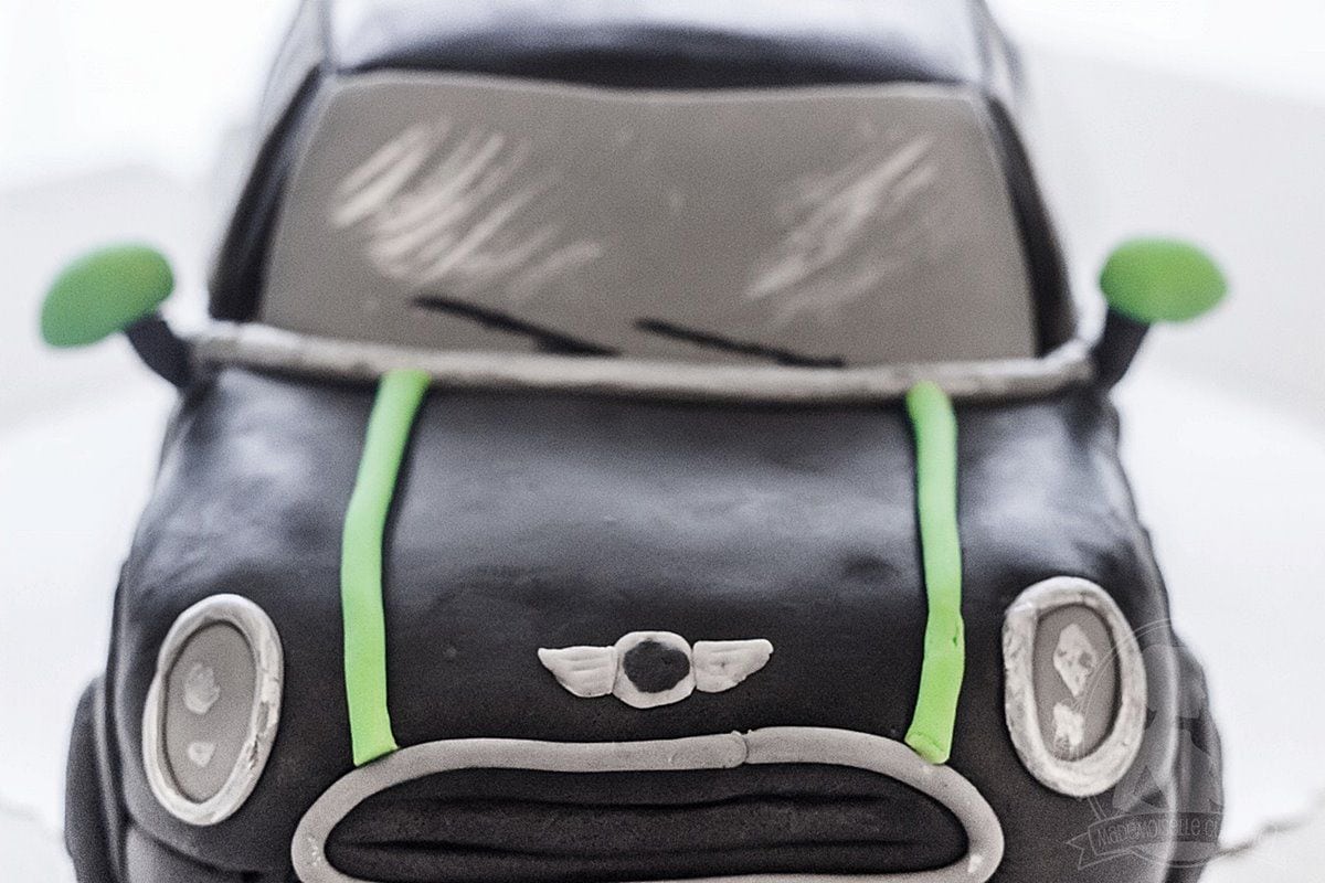 Mini Cooper Fondant Torte Kuchen Cake Motivtorte Mademoiselle Cupcake