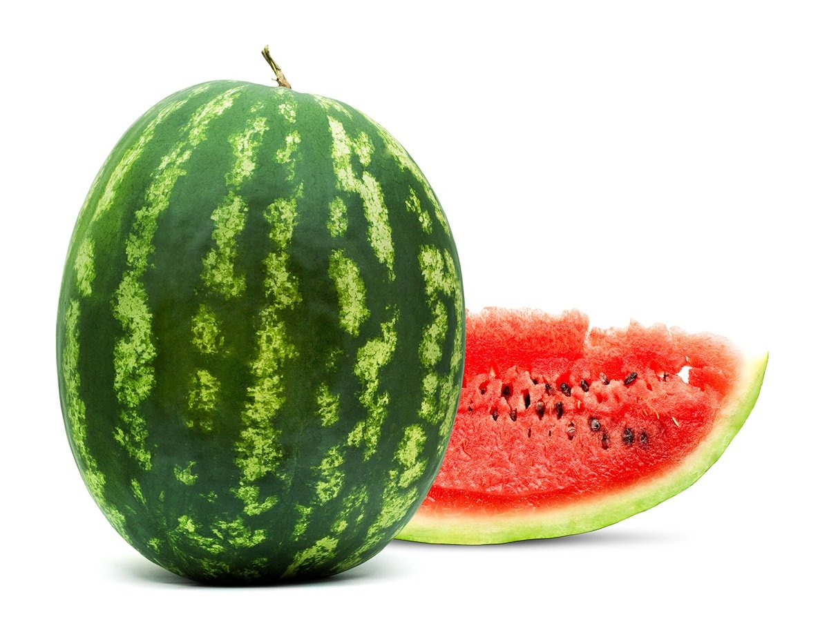 watermelon on white background fruits that start with W