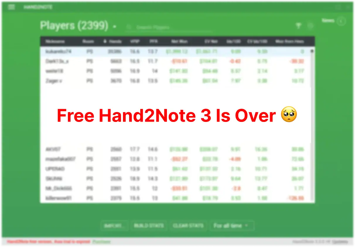 hand2note 3 free version is gone