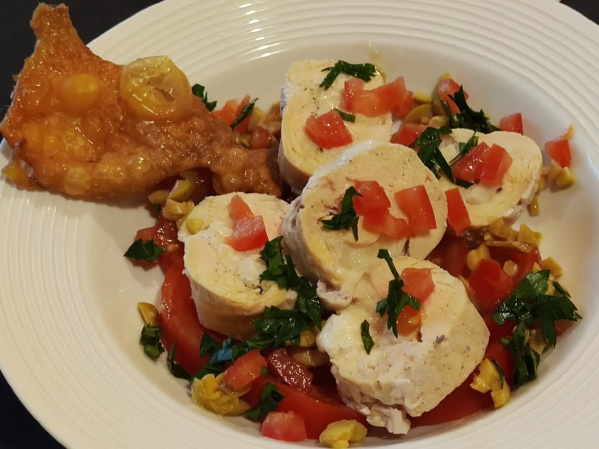 photo de Escalopes de poulet à l'étorki à la vapeur