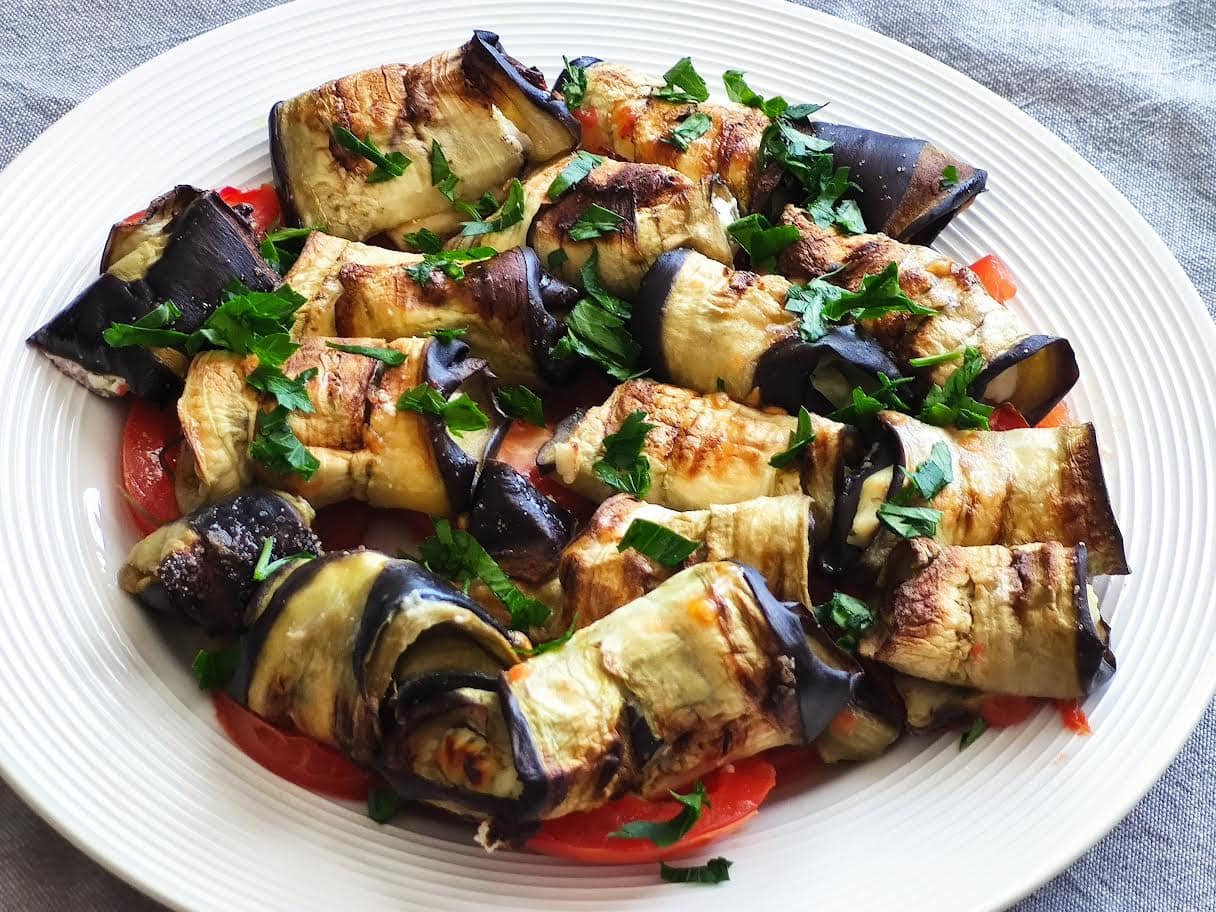photo de Roulés d'aubergine au fromage