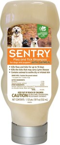 Sentry Flea & Tick Oatmeal Hawaiian Ginger Shampoo for Dogs