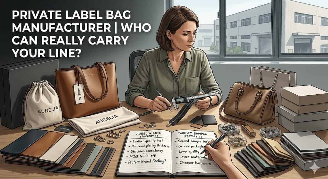 Cover image for choosing the right private label bag manufacturer based on product feel, branding, packaging, and repeat quality control