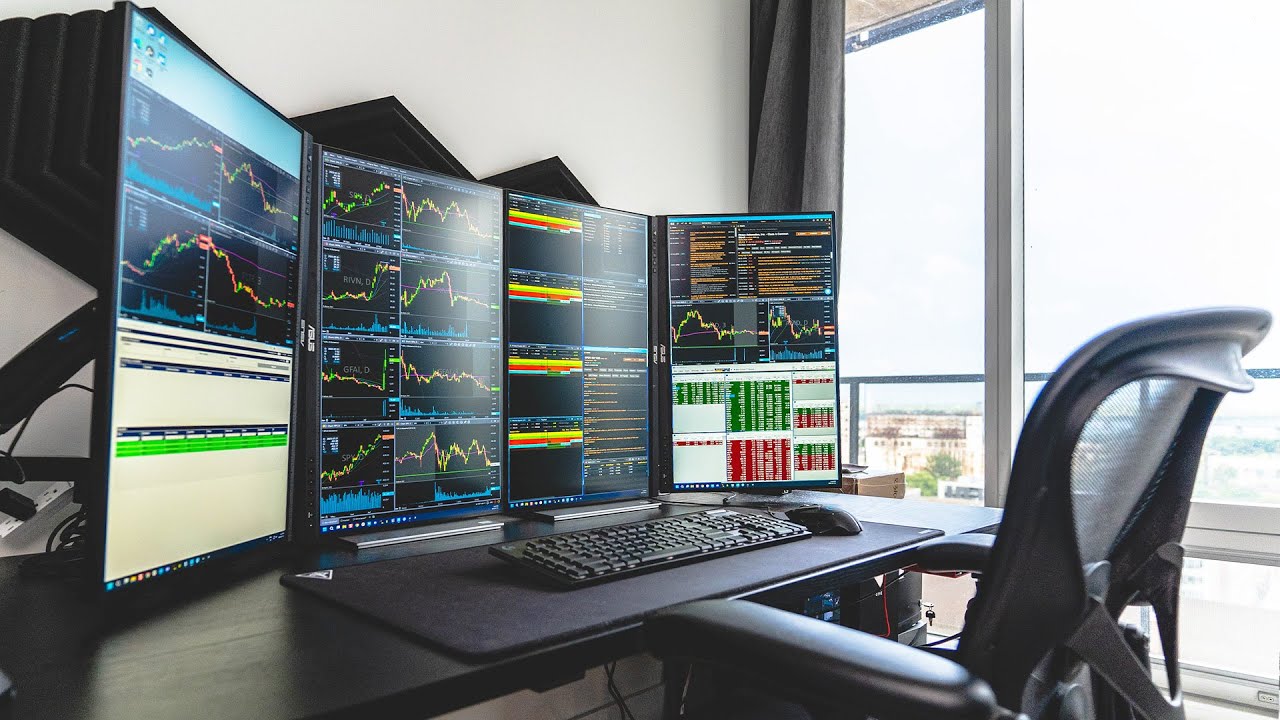 QuadStation 4 Trading Computer Vertical